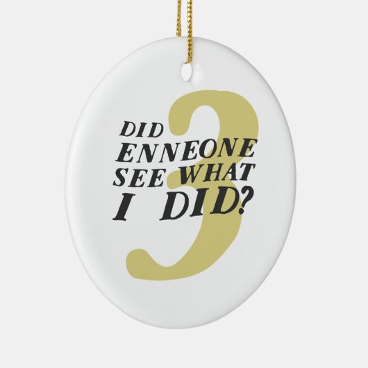 Enneagram 3 Funny Kerstversier Keramisch Ornament (Rechts)