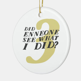 Enneagram 3 Funny Kerstversier Keramisch Ornament