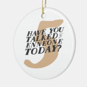 Enneagram 5 Funny Kerstversier Keramisch Ornament (Links)