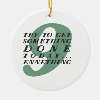 Enneagram 9 Funny Kerstversier Keramisch Ornament