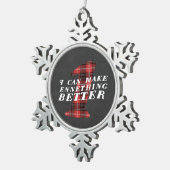Enneagram Funny 1 Snowflake Ornament (Rechts)