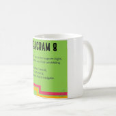 Enneagram Limerick Collectie - Type 8 mok (Voorkant rechts)