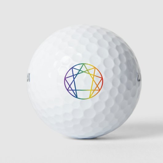 Enneagram-symbool Golfballen (Voorkant)