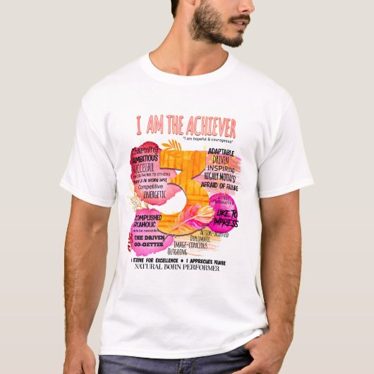 Enneagram type 3 - ik ben de ontvanger t-shirt (Voorkant)