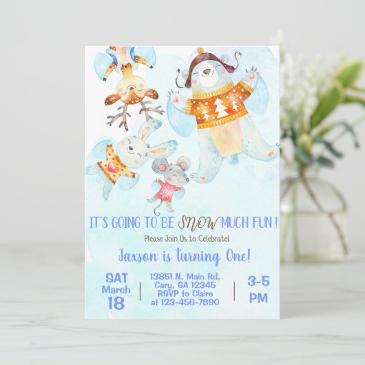 Enneiger beaucoup amusant garçon invitation d'anni (Debout devant)