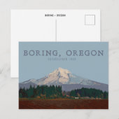 Ennuyeux, Oregon | Carte postale Mt Hood (Devant / Derrière)