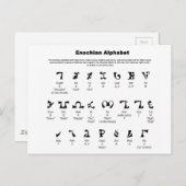 Enochian Alphabet Chart Briefkaart (Voorkant / Achterkant)