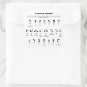 Enochian Alphabet Chart Vierkante Sticker (Tas)