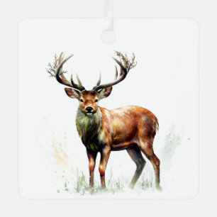 Enorm hert met gewei  metalen ornament