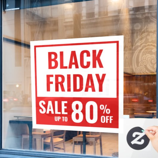 Enorme Black Friday-winkeluitverkoop Raamsticker (Cafe Raam)