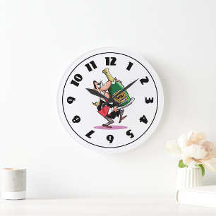 Enorme fles champagneklok grote klok