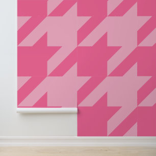 Enorme Franse roze houndstooth Behang