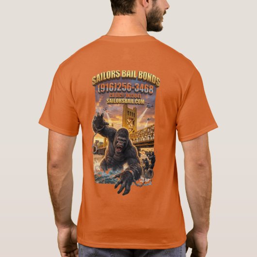 Enorme Gorilla T-shirt (Achterkant)