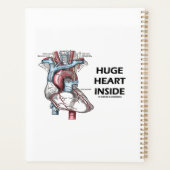 Enorme hartslag in het anatomiediagram van het men planner (Achterkant)
