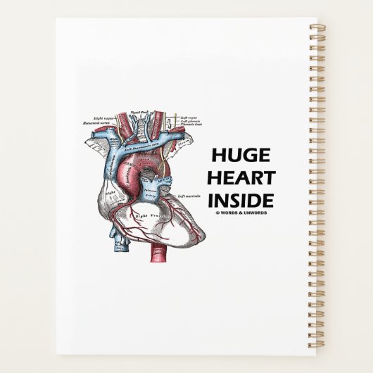 Enorme hartslag in het anatomiediagram van het men planner (Achterkant)
