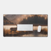 Enorme herten op Mountain Lake Bureaumat (Keyboard & Muis)