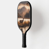 Enorme herten op Mountain Lake Pickleball Paddle (Links)
