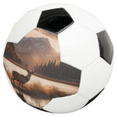 Enorme herten op Mountain Lake Voetbal (Drie kwart)