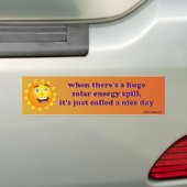 enorme hoeveelheid zonne-energie bumpersticker (Op auto)