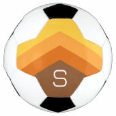 Enorme Kleurrijke Chevron Darts met Monogram Voetbal (Voorkant)