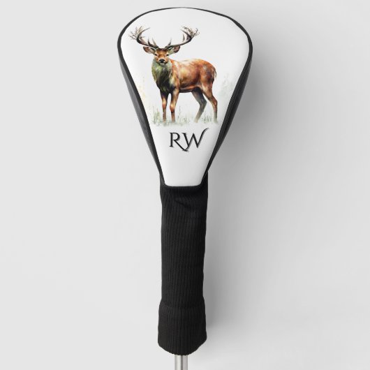 Enorme reephertenmonogram golfheadcover (Voorkant)