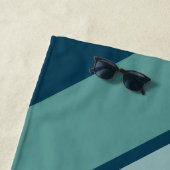 Enorme Retro streep patroon - grote naam Strandlaken (In situ)