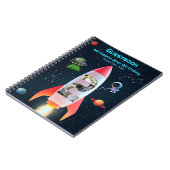Enorme | Rocket Space 2e verjaardag gastenboek Notitieboek (Linkerzijde)