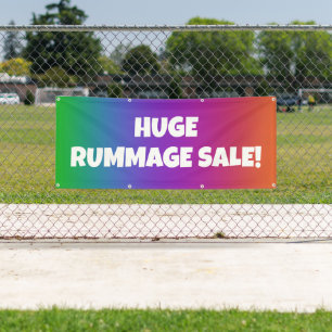 Enorme Rummage Sale Regenboog Banner