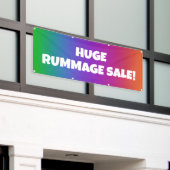 Enorme Rummage Sale Regenboog Banner (Buitenkant Gebouw)