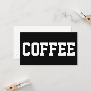 Enorme tekst Eenvoudige koffie superstar Punchcard Klantenkaartje