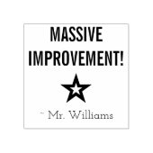 "ENORME VERBETERING!" + Aangepaste educator naam Rubberstempel (Afrduk)