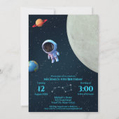 Enorme vier met foto's | Rocket Space 4e verjaarda Kaart (Achterkant)