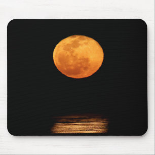 Enorme volle maan South Padre Island, Texas Muismat