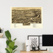 Enosburg-Herfsten, VT Panorama - 1892 Poster (Thuiskantoor)