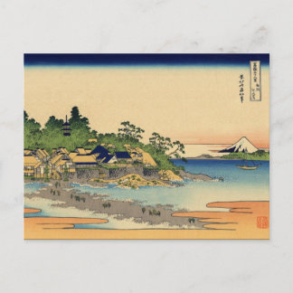 Enoshima in de provincie Sagami (door Hokusai) Briefkaart