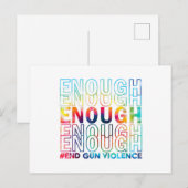 Enough End Gun Violence Awareness Day Wear Orange Briefkaart (Voorkant / Achterkant)