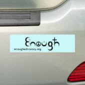 ENOUGH Unity ticker Bumpersticker (Op auto)