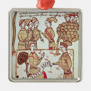 Enquête met zijn werknemers metalen ornament