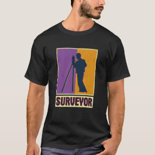 Enquêtes voor geodesie-ingenieur theodolite pro t-shirt