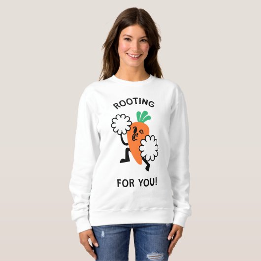 Enracinement pour vous - Sweatshirt de carottes jo (Devant entier)