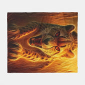 Enraged Cheetah Fleece Deken (Voorkant (Horizontaal))