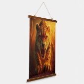 Enraged Cheetah Hangend Wandkleed (Gebogen)