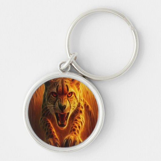 Enraged Cheetah Keychain (Voorkant)