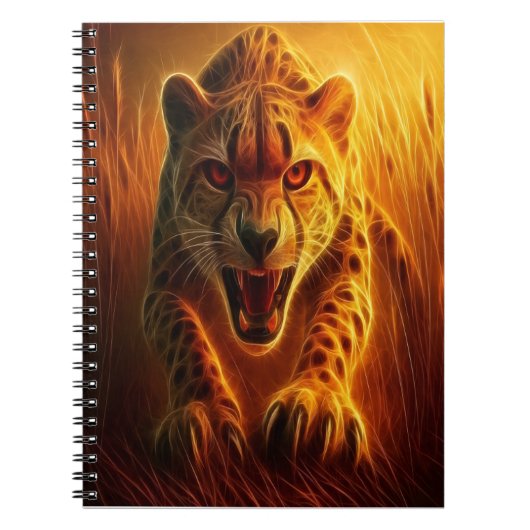 Enraged Cheetah Notebook Notitieboek (Voorkant)