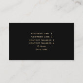 Enregistrement du Carte de visite Studio (Dos)