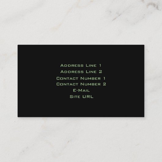 Enregistrement du Carte de visite Studio (Dos)