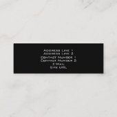 Enregistrement du Carte de visite Studio (Dos)