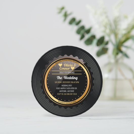 Enregistrement musical | Faire-part de mariage amu (Debout devant)