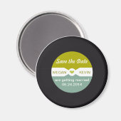 Enregistrement rond Enregistrer la date Magnet - t (Recto/Verso)