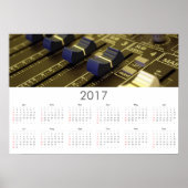 Enregistrement studio Calendrier 2017 Poster (Devant)